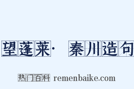 望蓬莱·秦川造句是什么意思的图片